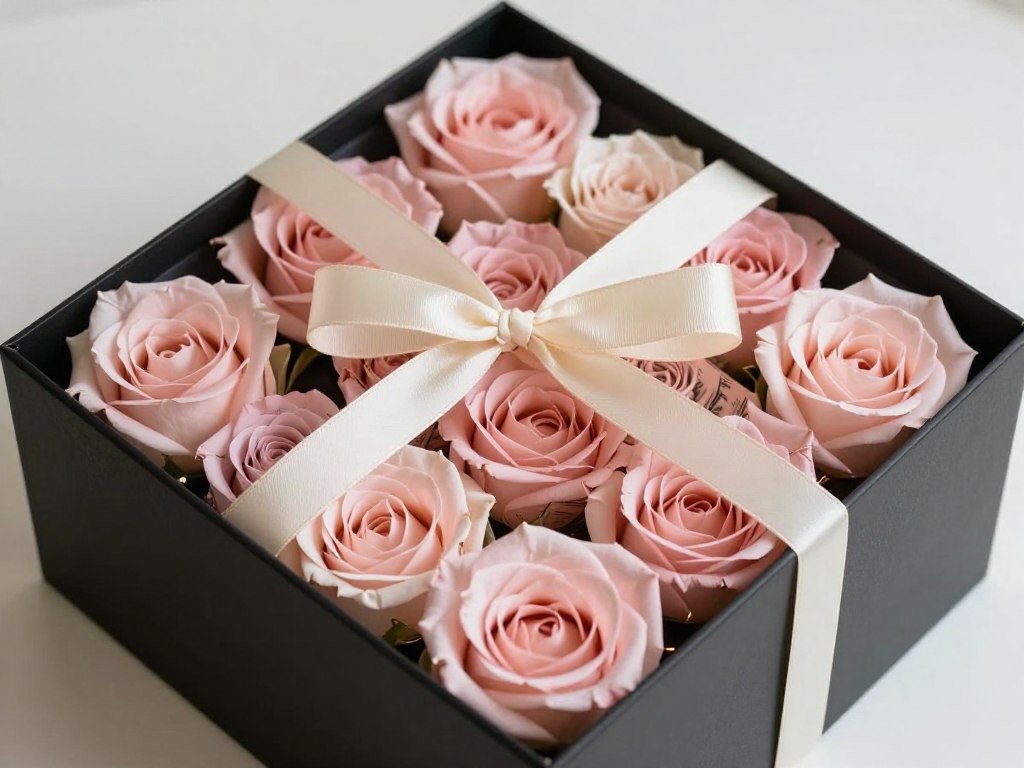 preserved flower box with hidden money gift