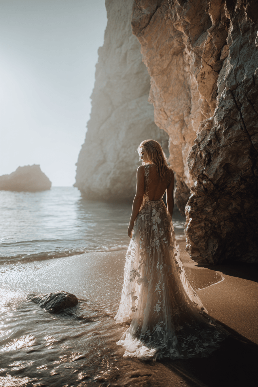 27 Breezy Beach Wedding Dress Ideas for Effortless Bridal Style