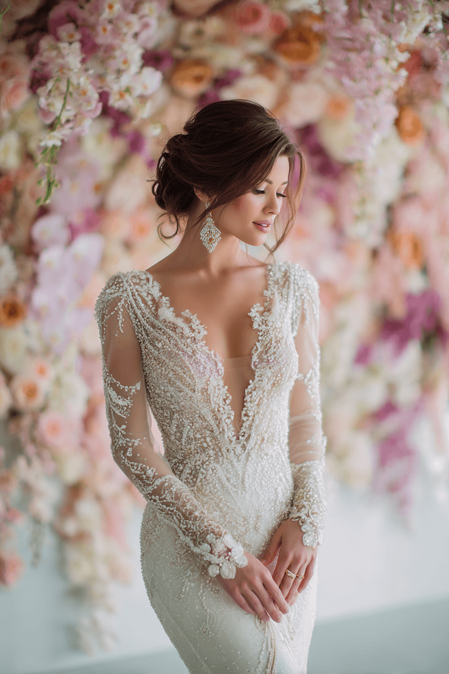 27 Elegant Mermaid Wedding Dresses with Sleeves Every Bride Will Love