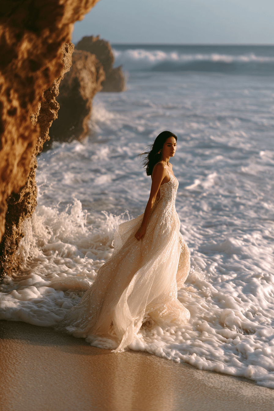 27 Breezy Beach Wedding Dress Ideas for Effortless Bridal Style