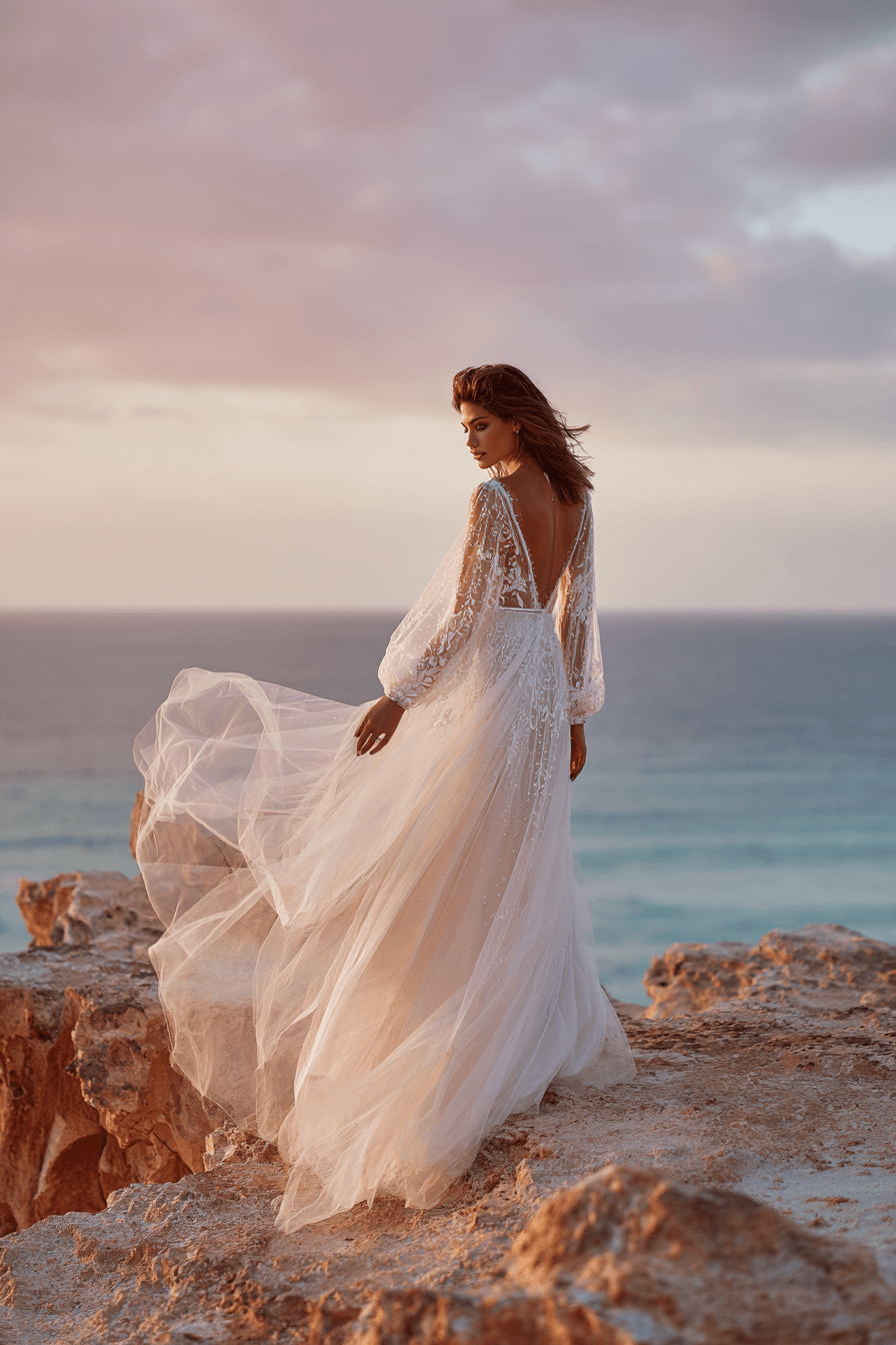 27 Breezy Beach Wedding Dress Ideas for Effortless Bridal Style