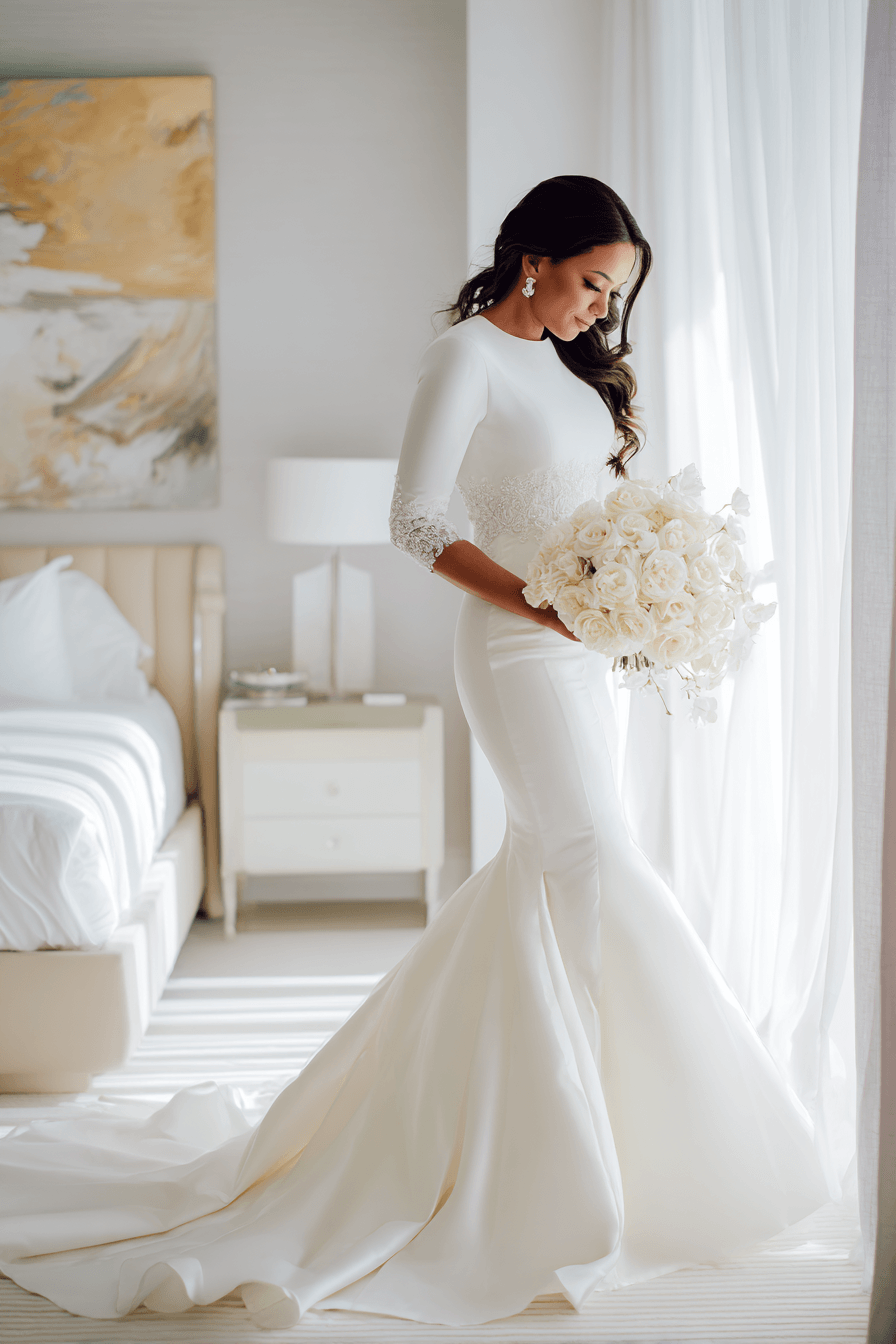 27 Elegant Mermaid Wedding Dresses with Sleeves Every Bride Will Love