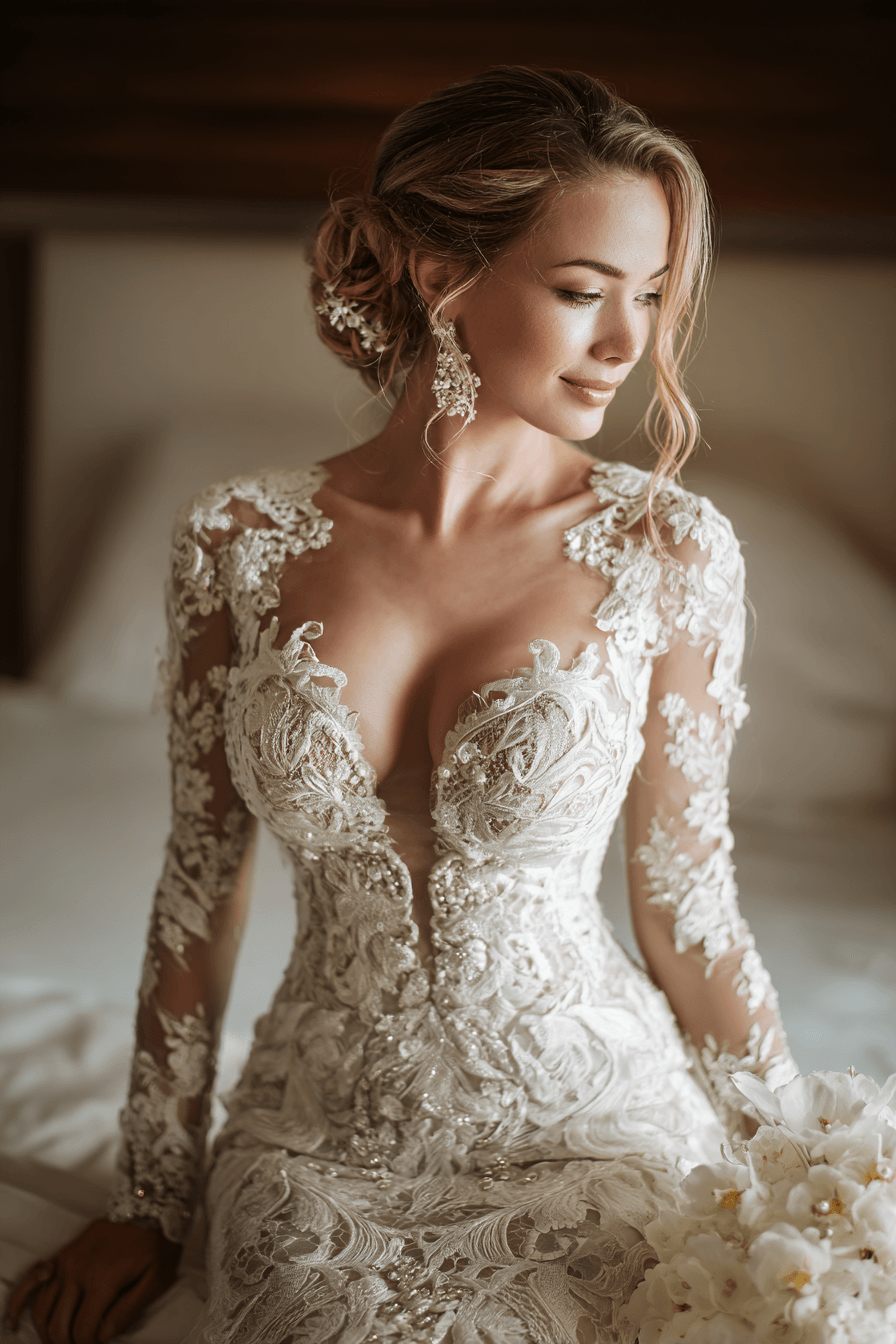 27 Elegant Mermaid Wedding Dresses with Sleeves Every Bride Will Love