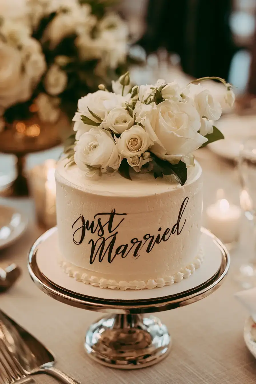 27 Romantic Just Married Cake Ideas for Your Special Day
