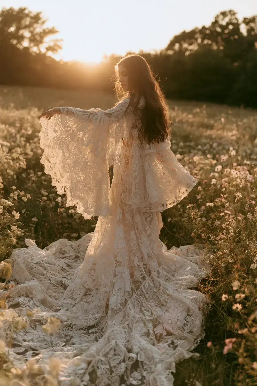 27 Chic Boho Wedding Dress Ideas for a Romantic Wedding