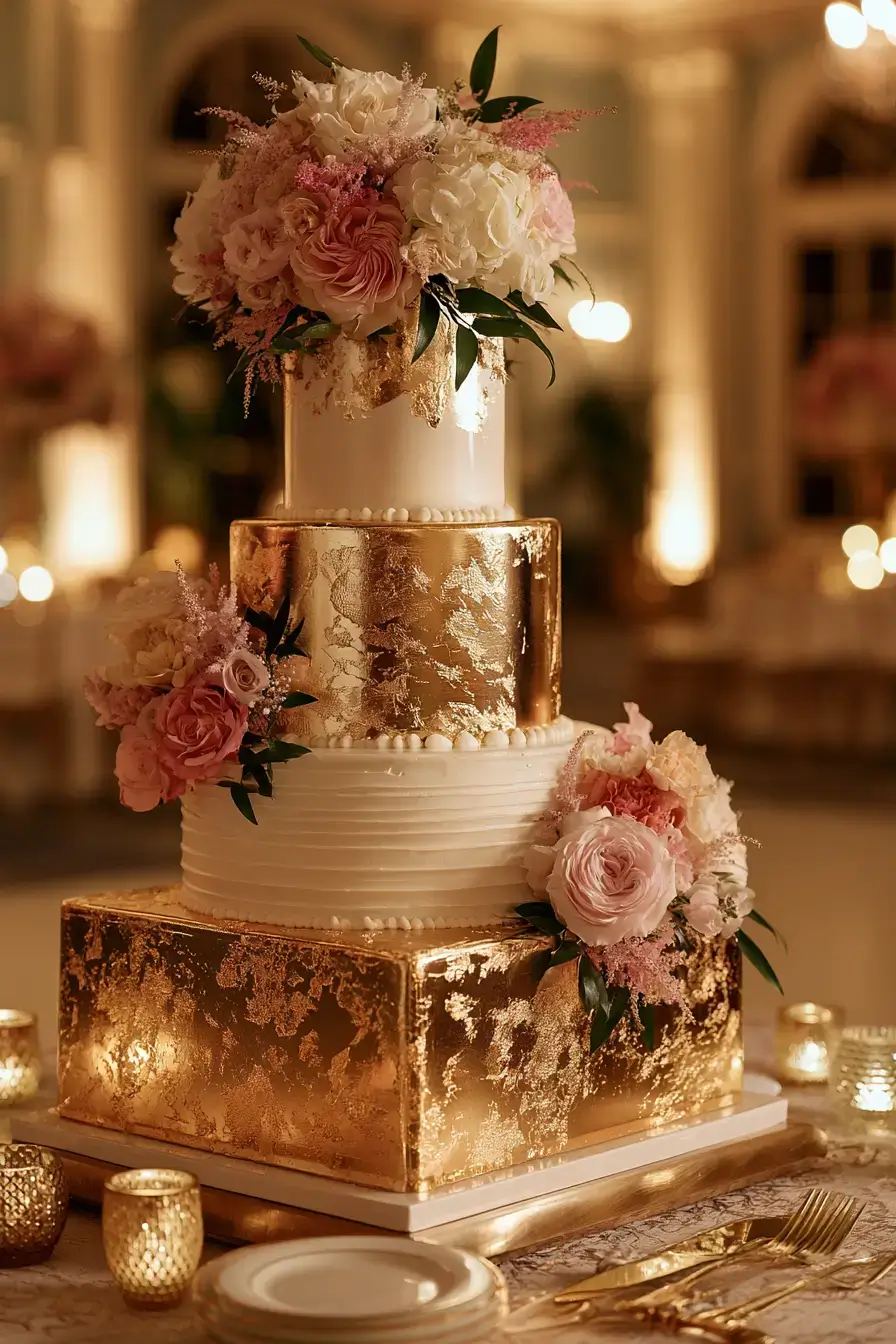 27 Chic 4 Tier Wedding Cake Ideas to Inspire Your Wedding Dessert