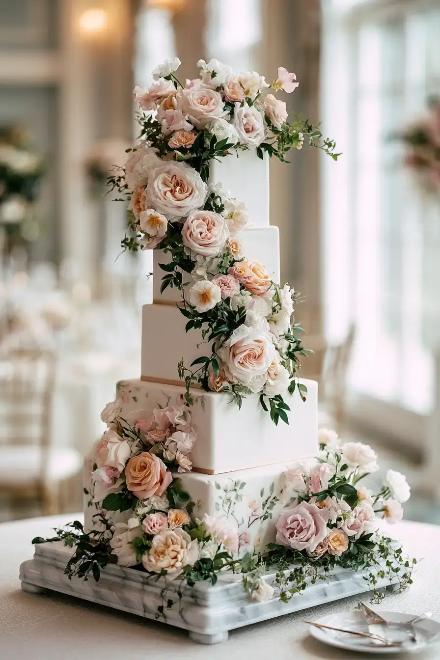 27 Chic 4 Tier Wedding Cake Ideas to Inspire Your Wedding Dessert