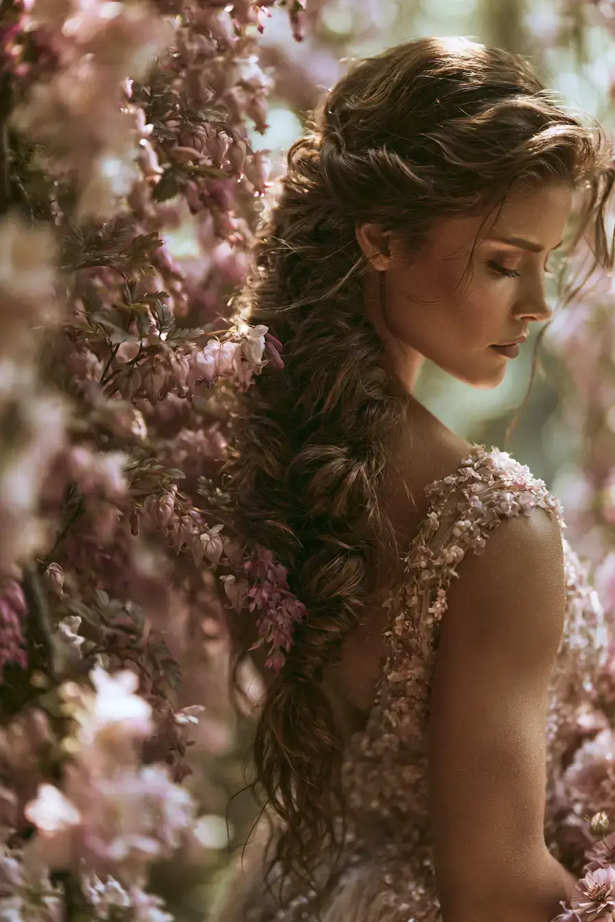27 Elegant Waterfall Braid Wedding Hairstyles You'll Love