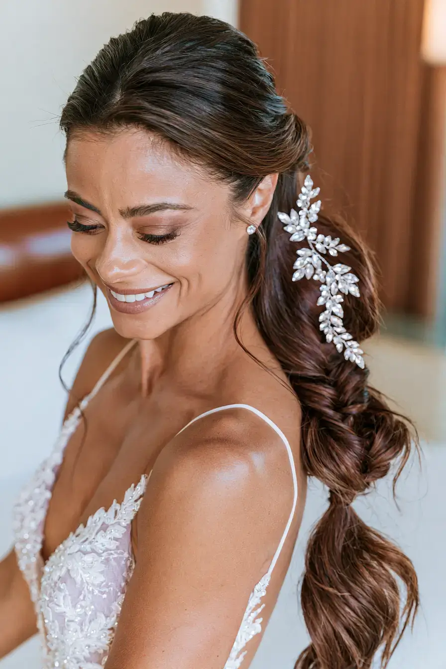 27 Elegant Waterfall Braid Wedding Hairstyles You'll Love