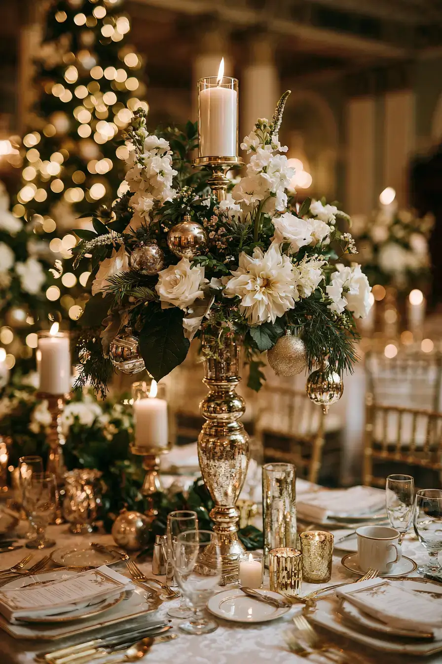 27 Breathtaking Christmas Wedding Centerpieces to Inspire Your Dream Wedding
