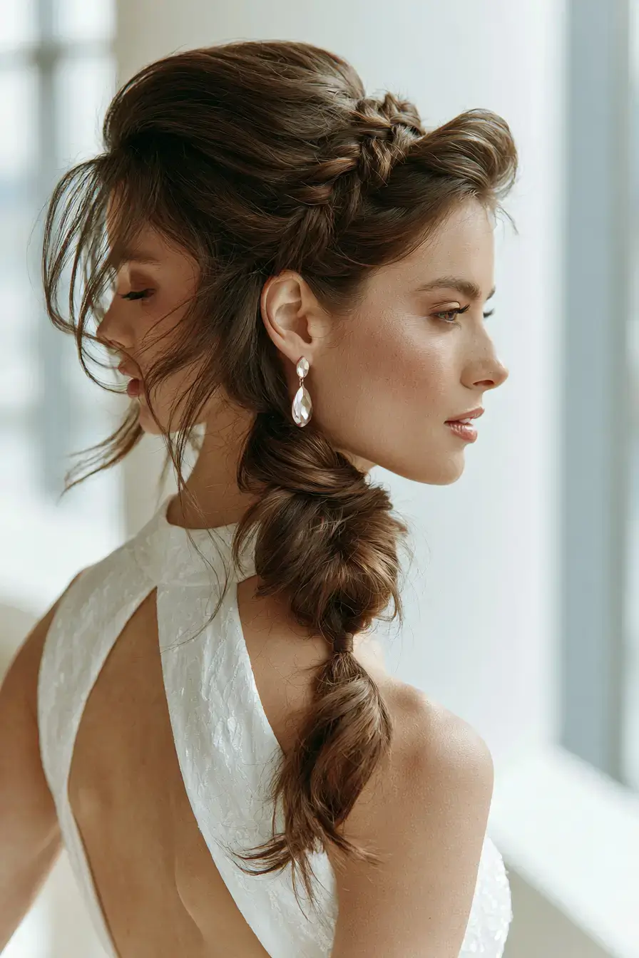 27 Elegant Waterfall Braid Wedding Hairstyles You'll Love