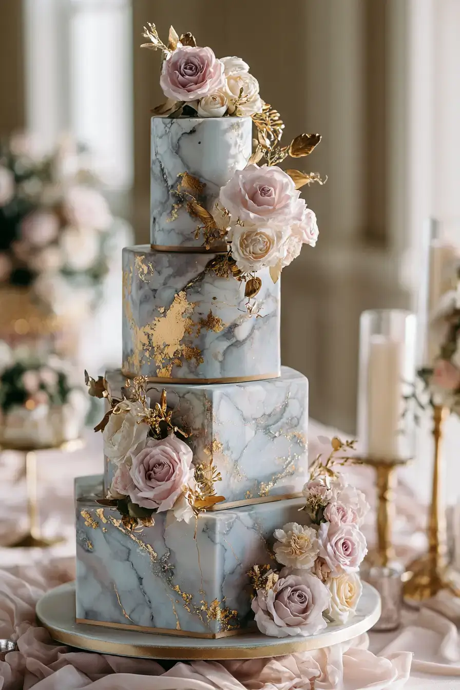 27 Chic 4 Tier Wedding Cake Ideas to Inspire Your Wedding Dessert