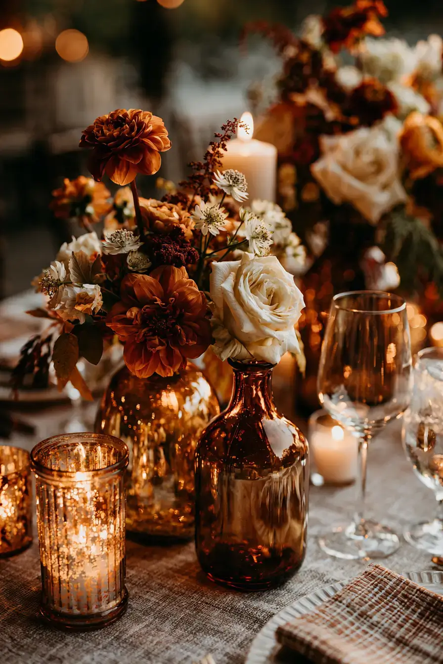 27 Beautiful Fall Wedding Centerpieces for a Cozy Autumn Celebration