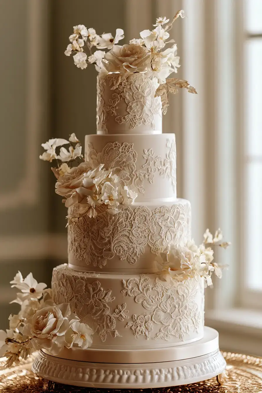 27 Chic 4 Tier Wedding Cake Ideas to Inspire Your Wedding Dessert