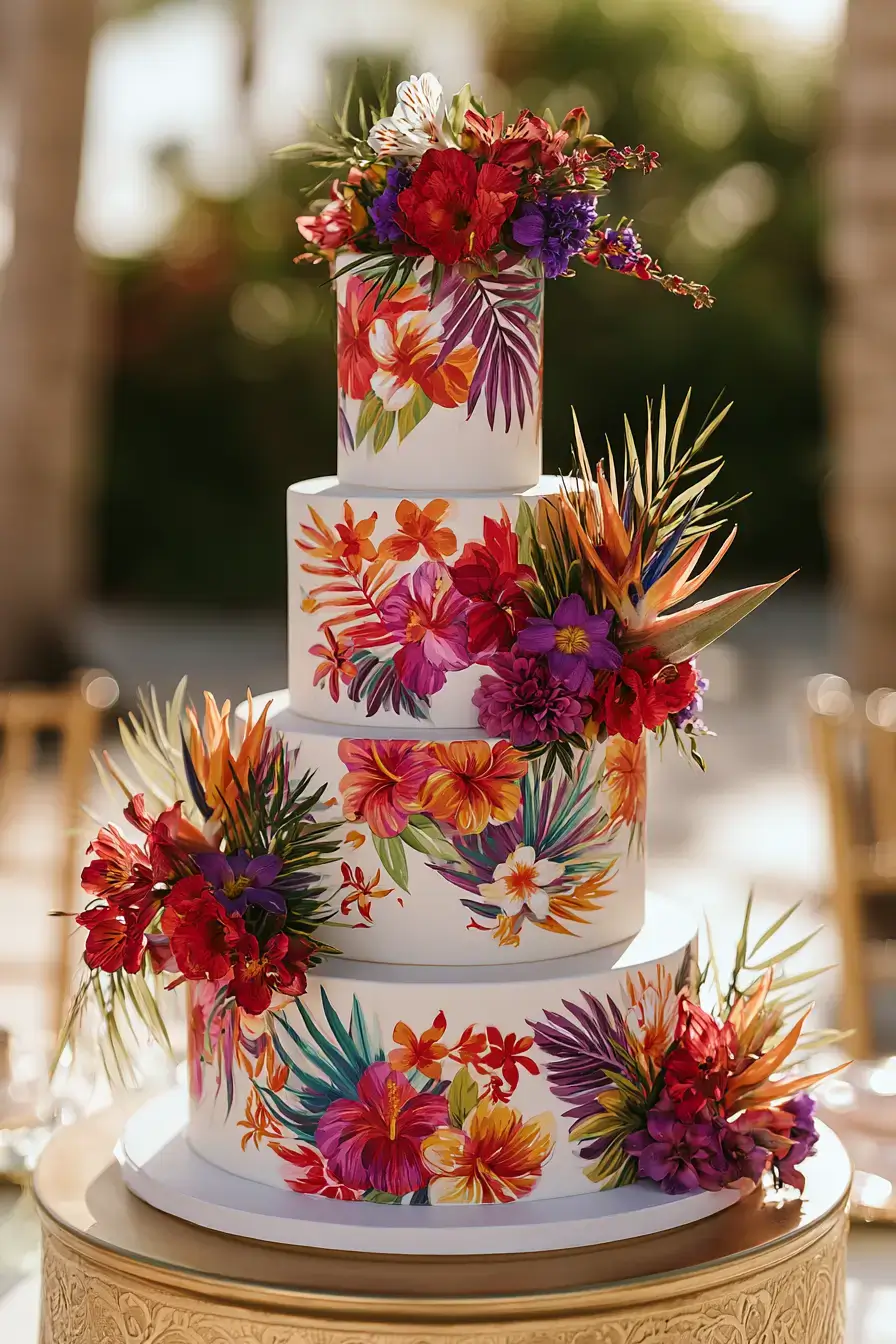 27 Chic 4 Tier Wedding Cake Ideas to Inspire Your Wedding Dessert