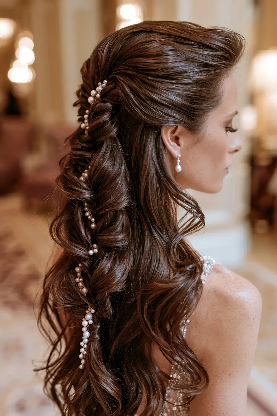 27 Elegant Waterfall Braid Wedding Hairstyles You'll Love
