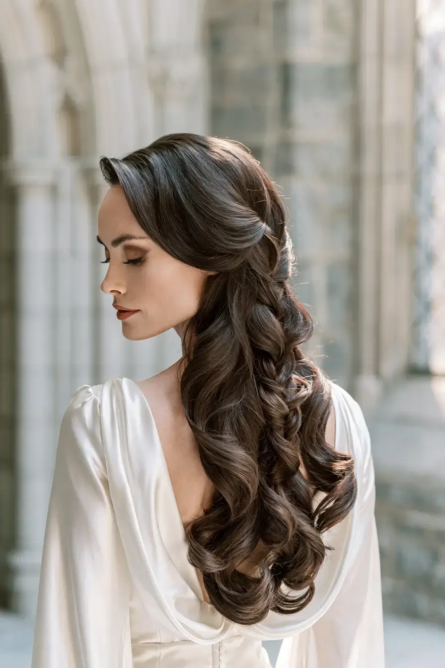 27 Elegant Waterfall Braid Wedding Hairstyles You'll Love