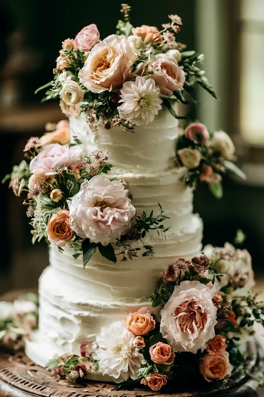 27 Chic 4 Tier Wedding Cake Ideas to Inspire Your Wedding Dessert