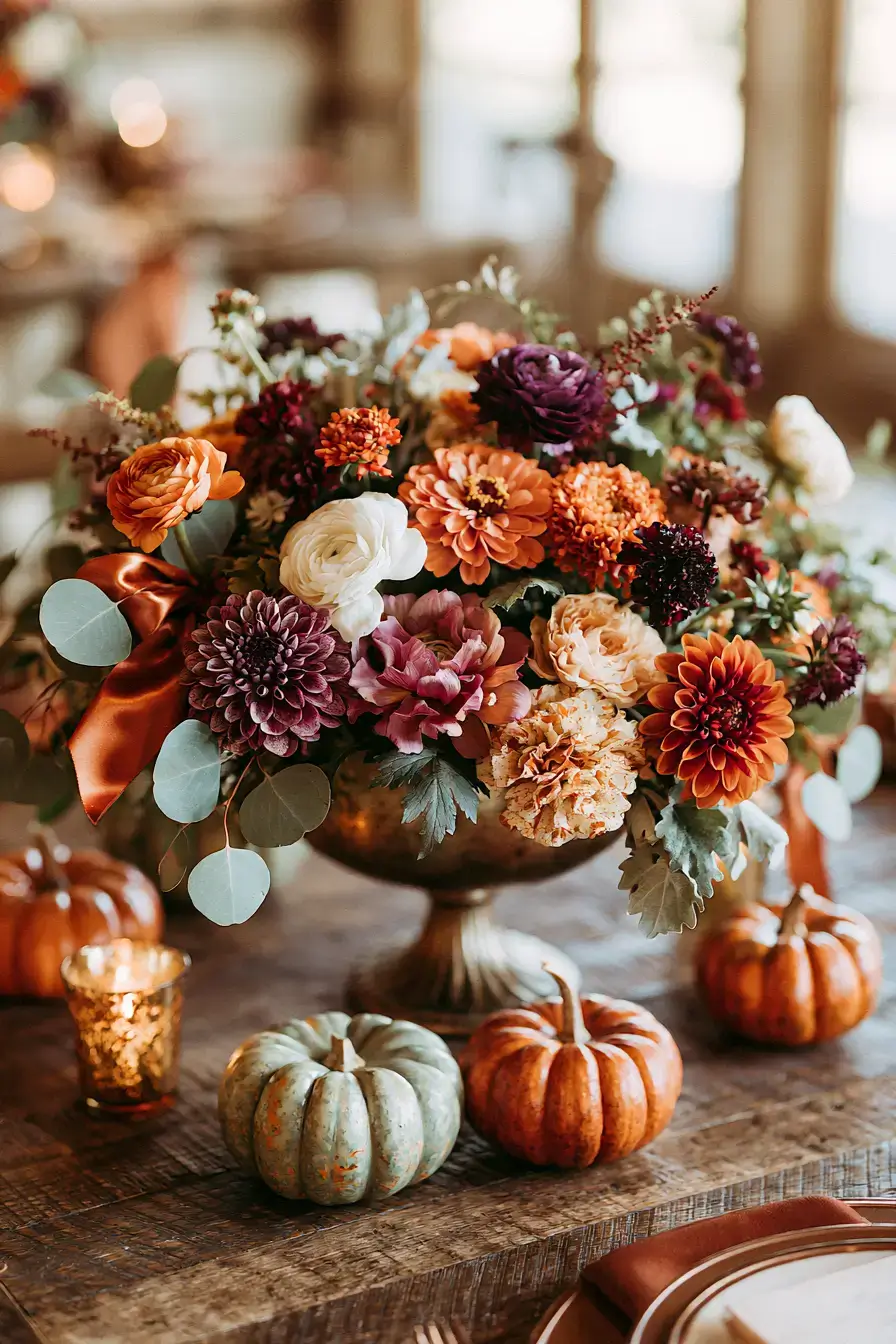 27 Beautiful Fall Wedding Centerpieces for a Cozy Autumn Celebration