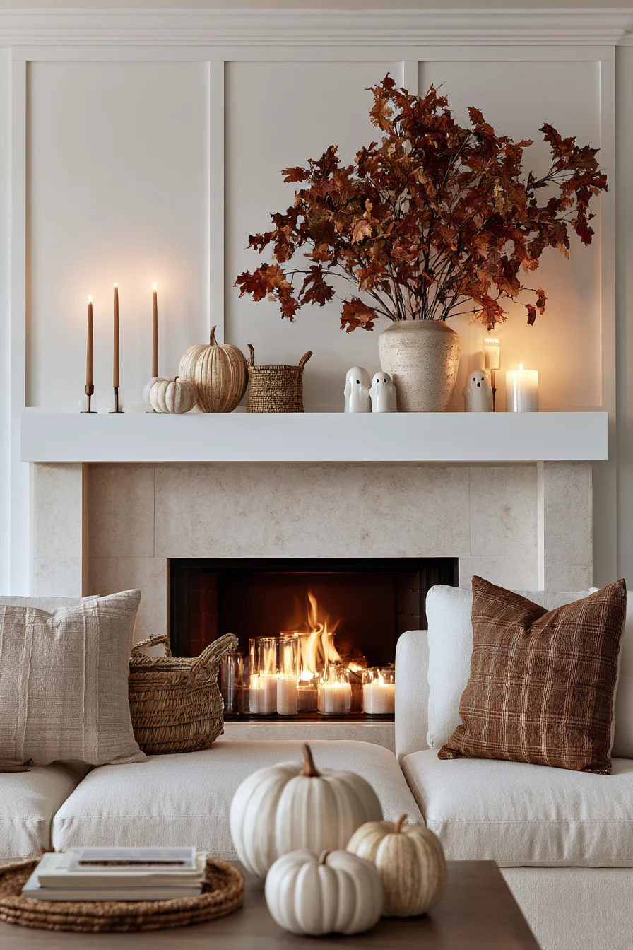 27 Haunting Halloween Mantle Decor Ideas