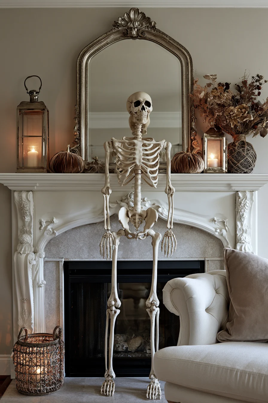 27 Haunting Halloween Mantle Decor Ideas