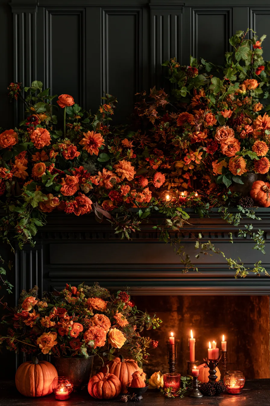 27 Haunting Halloween Mantle Decor Ideas