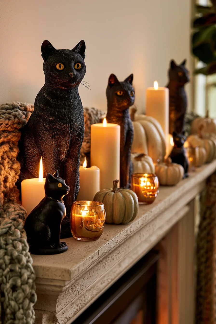 27 Haunting Halloween Mantle Decor Ideas