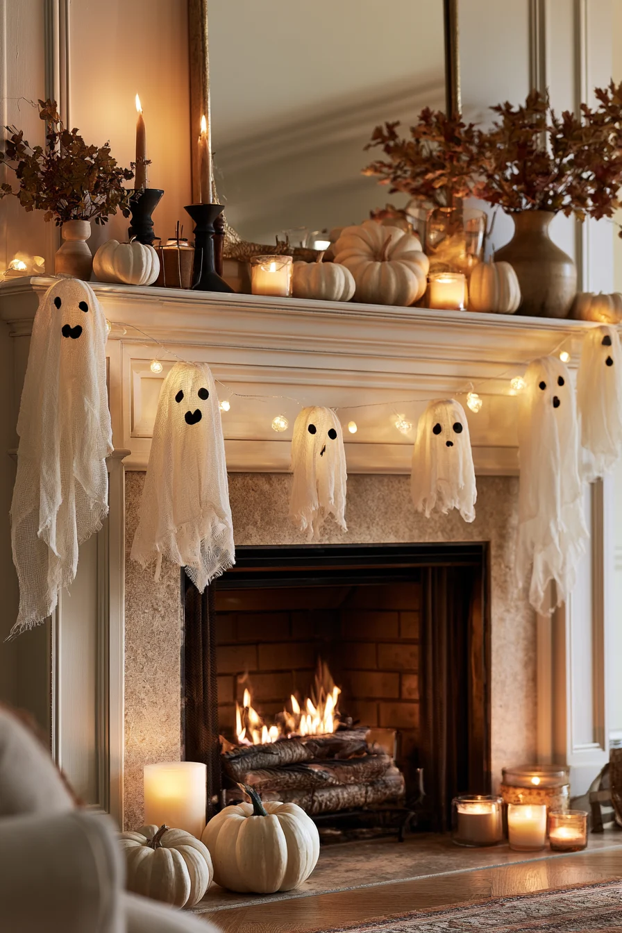 27 Haunting Halloween Mantle Decor Ideas