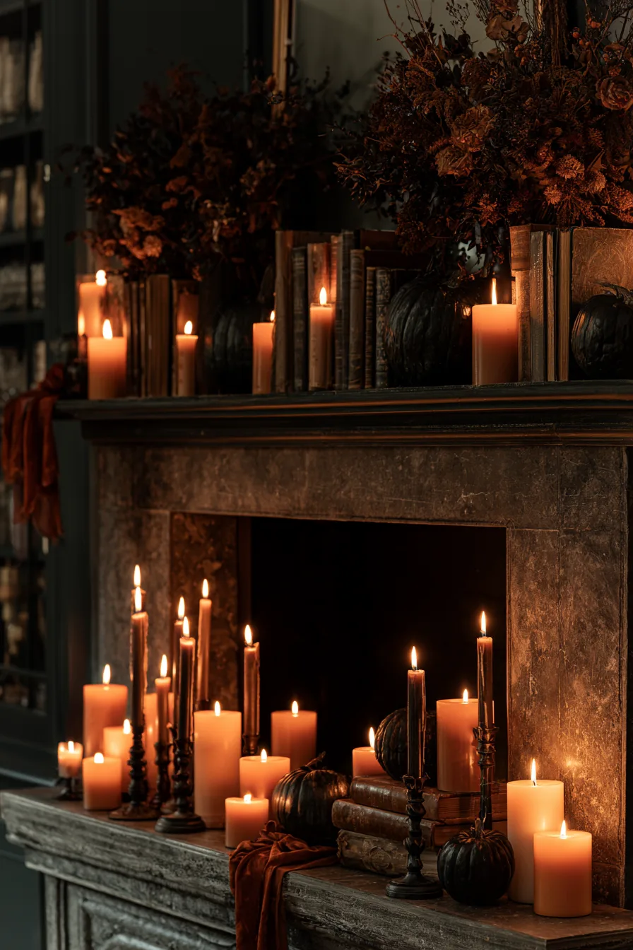 27 Haunting Halloween Mantle Decor Ideas