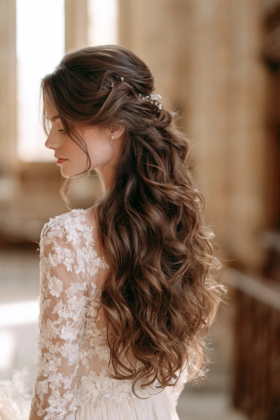 27 Dreamy Bridal Half Up Half Down Hair Ideas