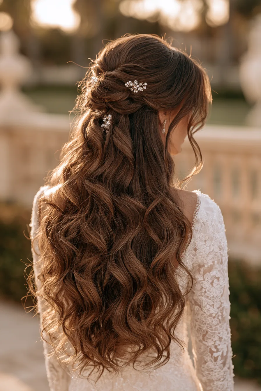 27 Dreamy Bridal Half Up Half Down Hair Ideas