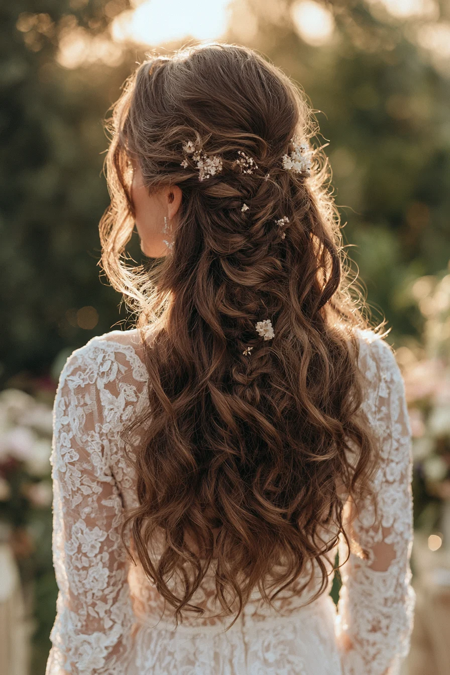 27 Dreamy Bridal Half Up Half Down Hair Ideas
