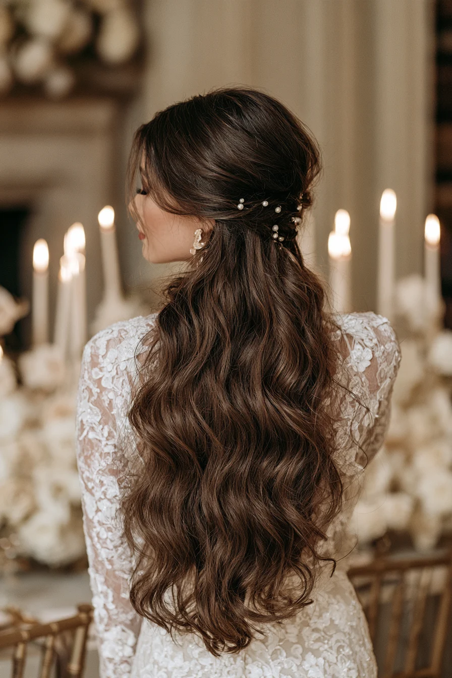 27 Stunning Bridal Hair Half Up Ideas for a Dreamy Wedding Look