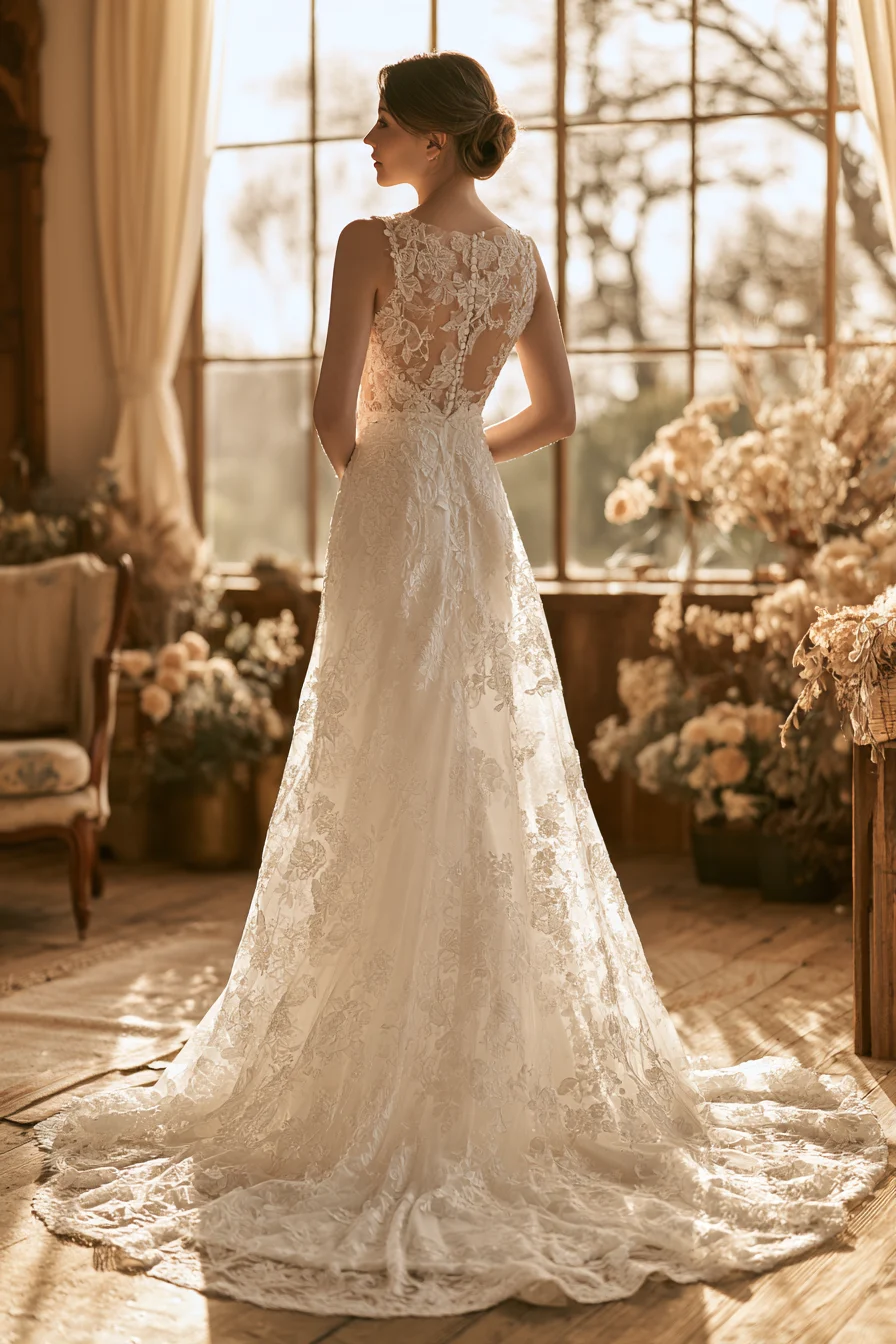 27 Stunning Open Back Wedding Dress Ideas for a Romantic Bridal Look