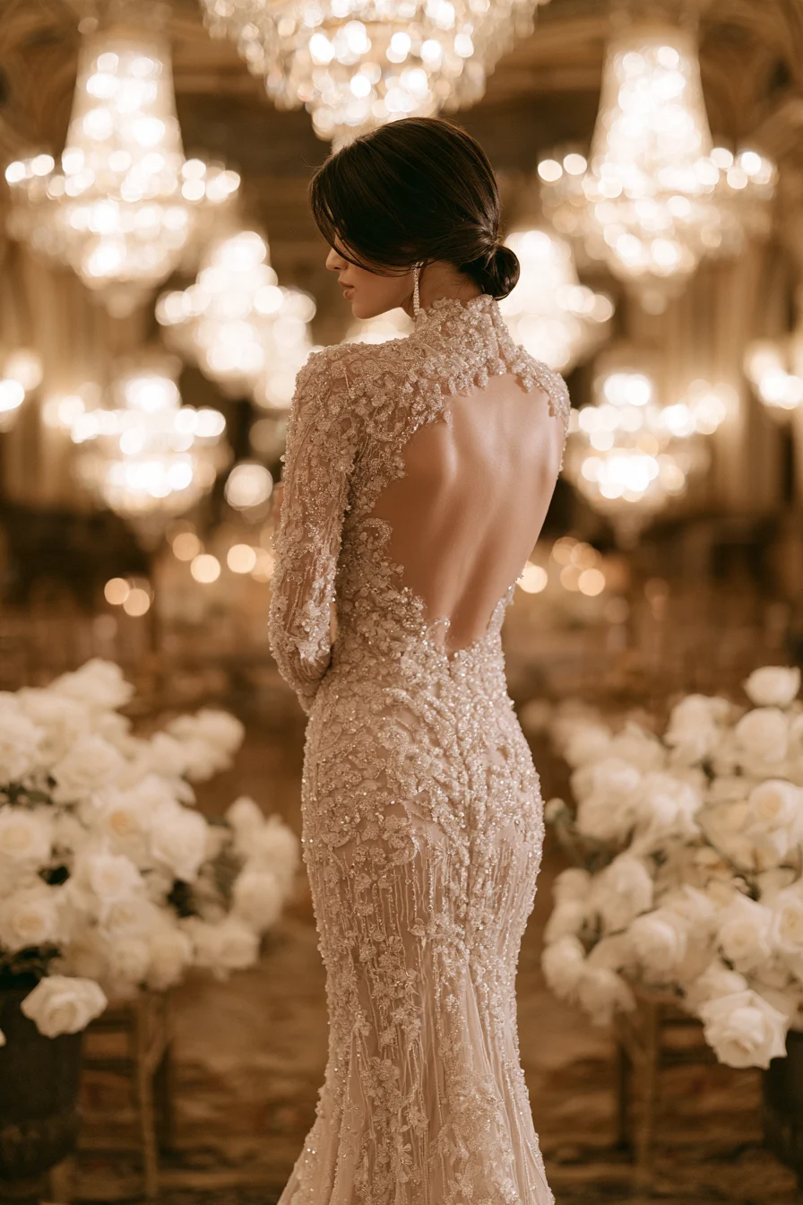 27 Stunning Open Back Wedding Dress Ideas for a Romantic Bridal Look