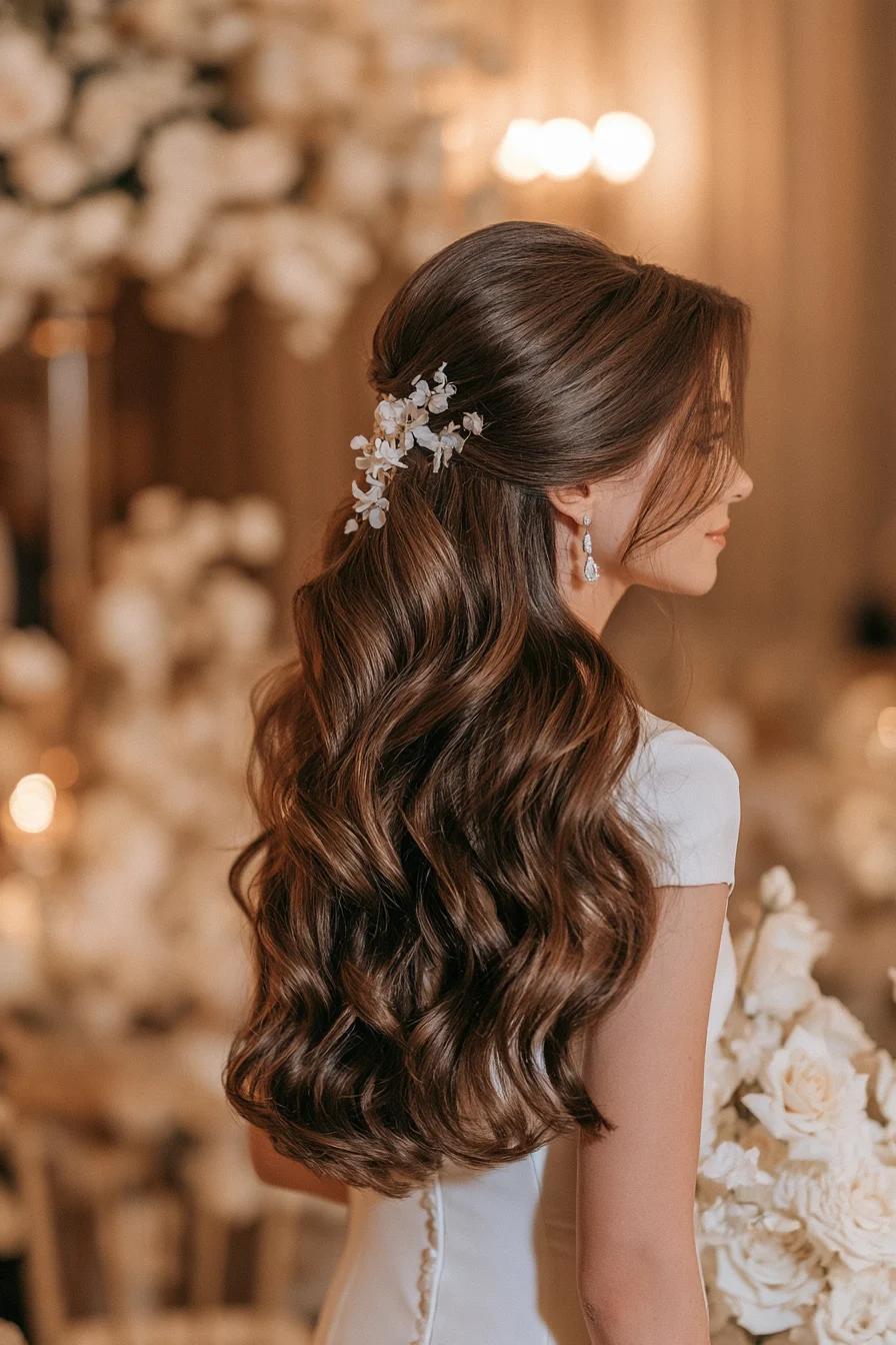 27 Stunning Bridal Hair Half Up Ideas for a Dreamy Wedding Look