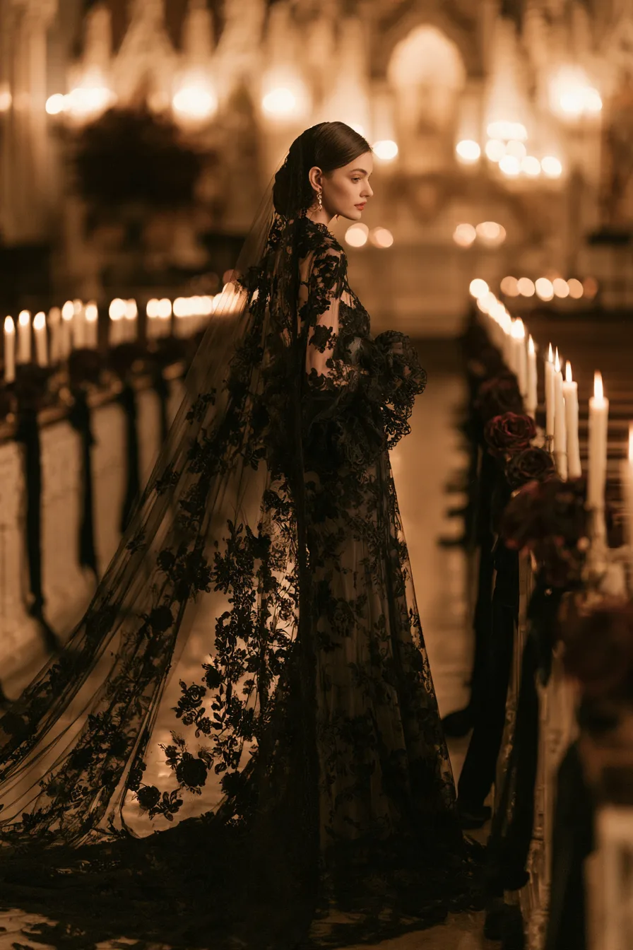 27 Gothic Wedding Dress Ideas for a Dark and Romantic Bridal Look