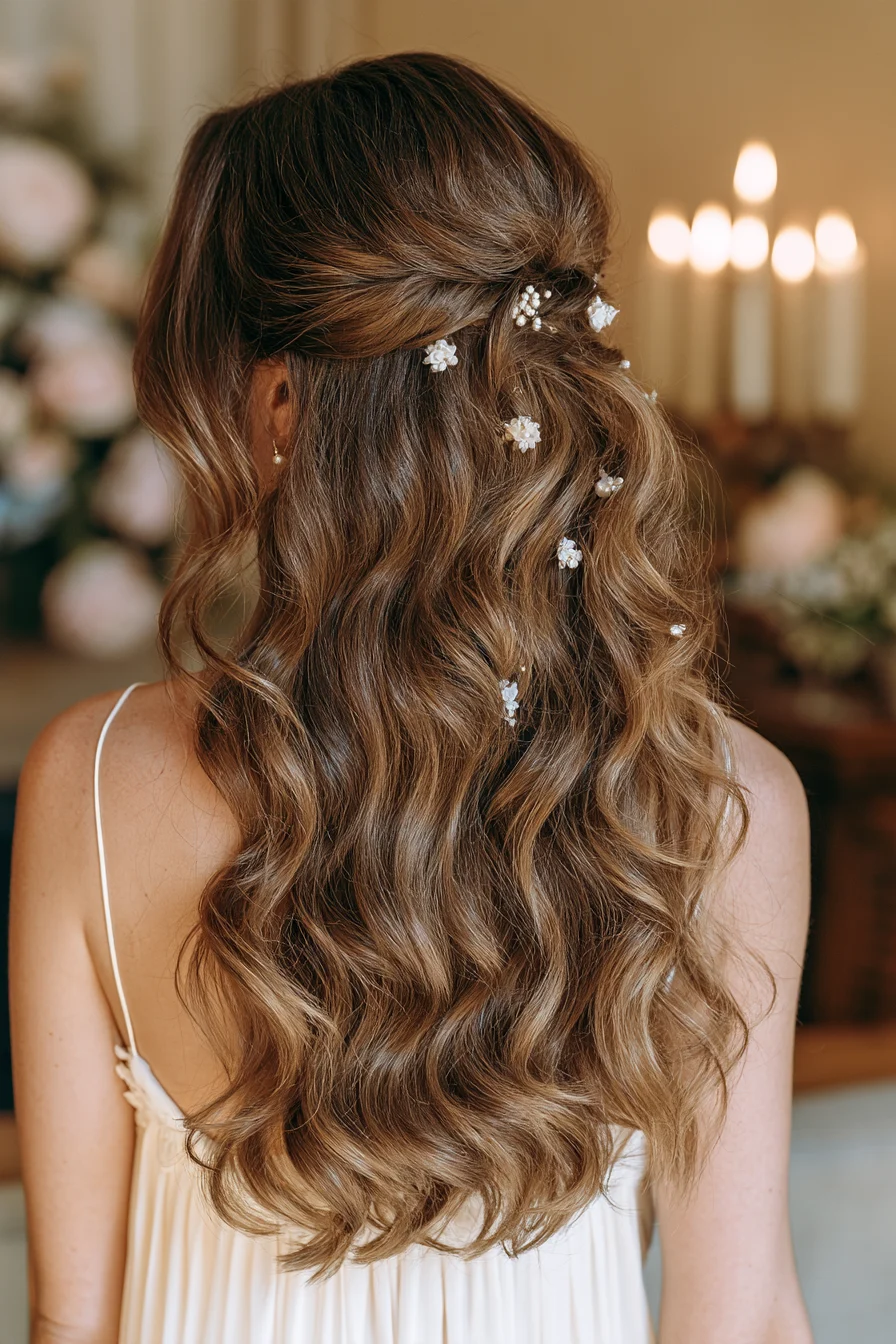 27 Stunning Bridal Hair Half Up Ideas for a Dreamy Wedding Look