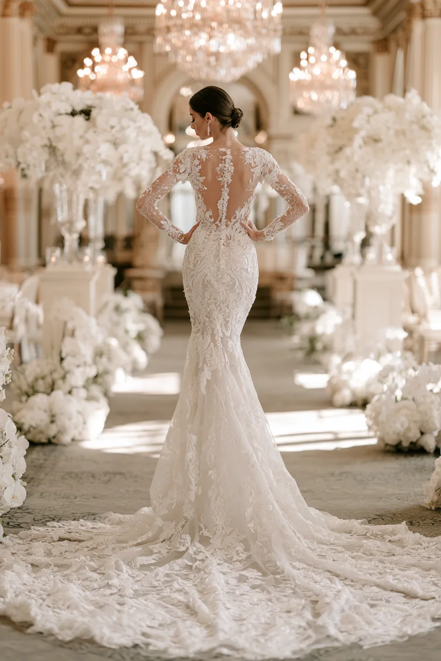 27 Stunning Open Back Wedding Dress Ideas for a Romantic Bridal Look