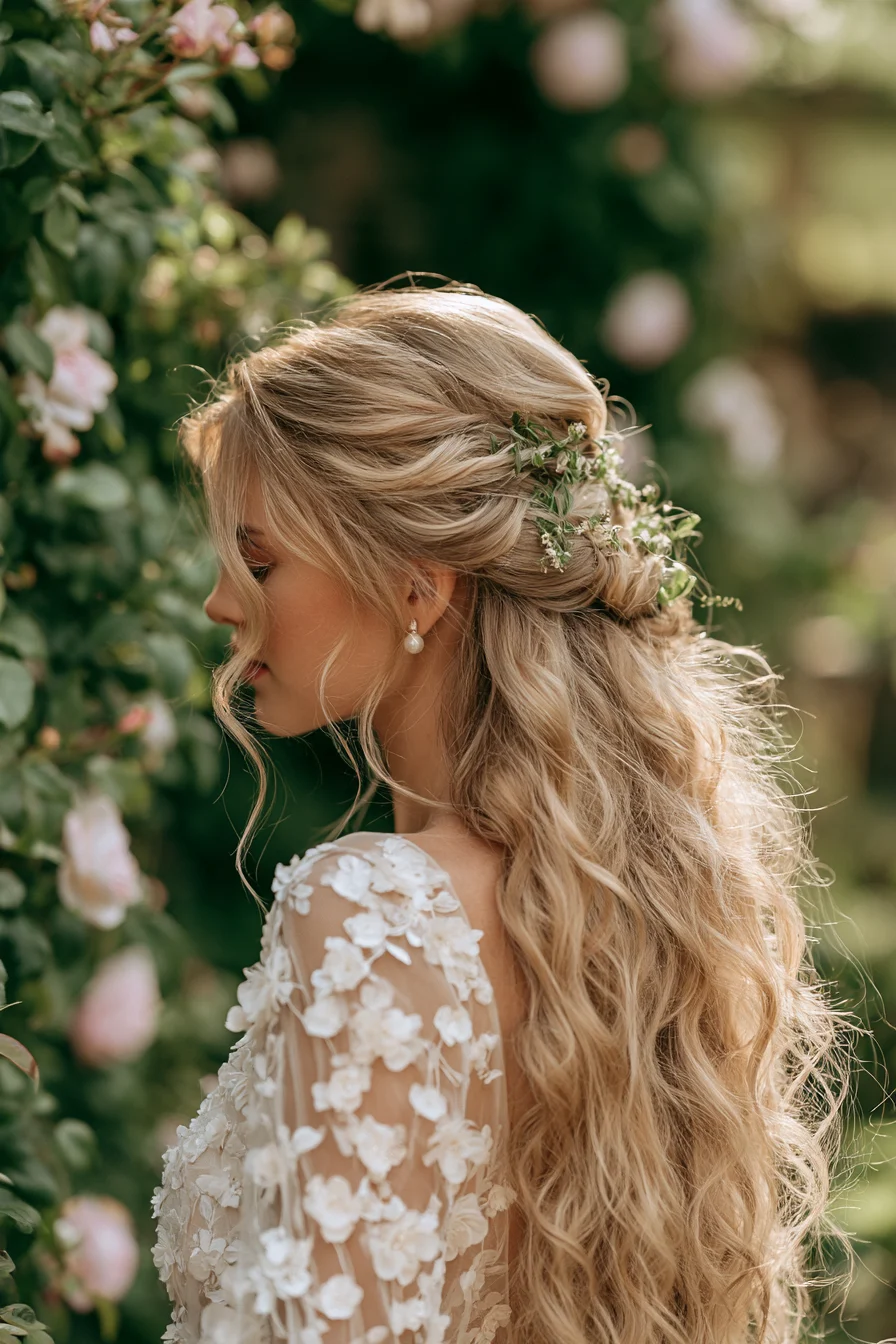 27 Stunning Bridal Hair Half Up Ideas for a Dreamy Wedding Look