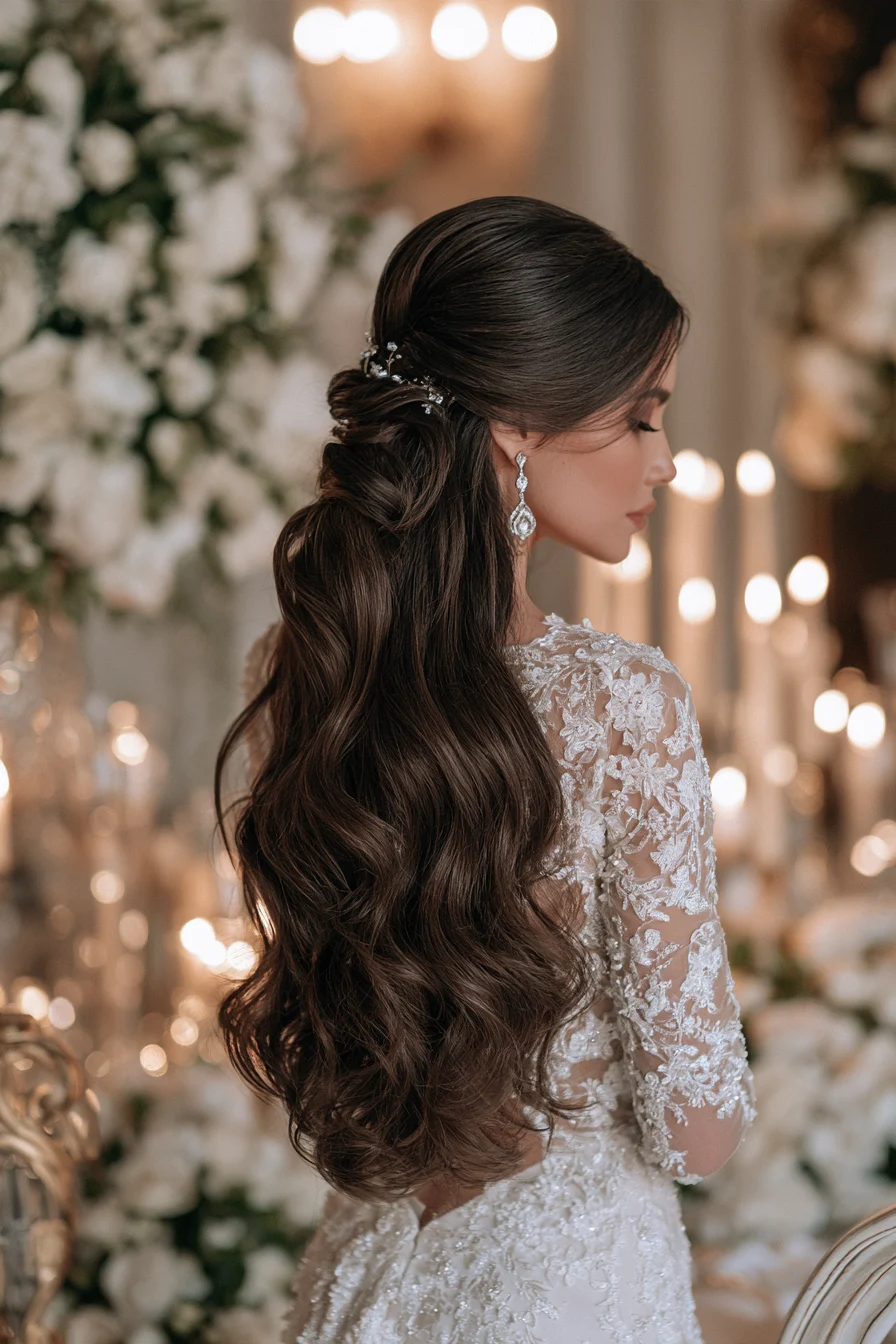 27 Stunning Bridal Hair Half Up Ideas for a Dreamy Wedding Look