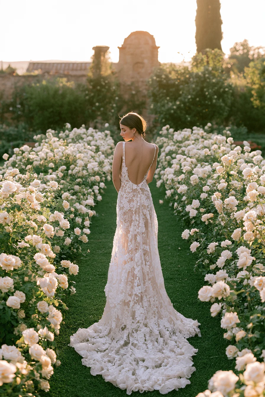 27 Stunning Open Back Wedding Dress Ideas for a Romantic Bridal Look