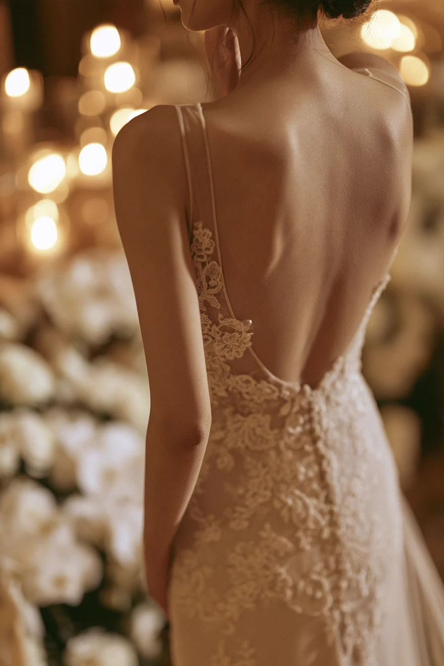 27 Stunning Open Back Wedding Dress Ideas for a Romantic Bridal Look