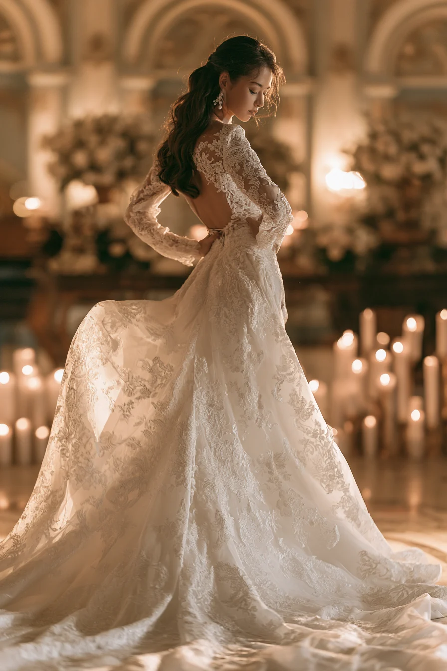 27 Stunning Open Back Wedding Dress Ideas for a Romantic Bridal Look