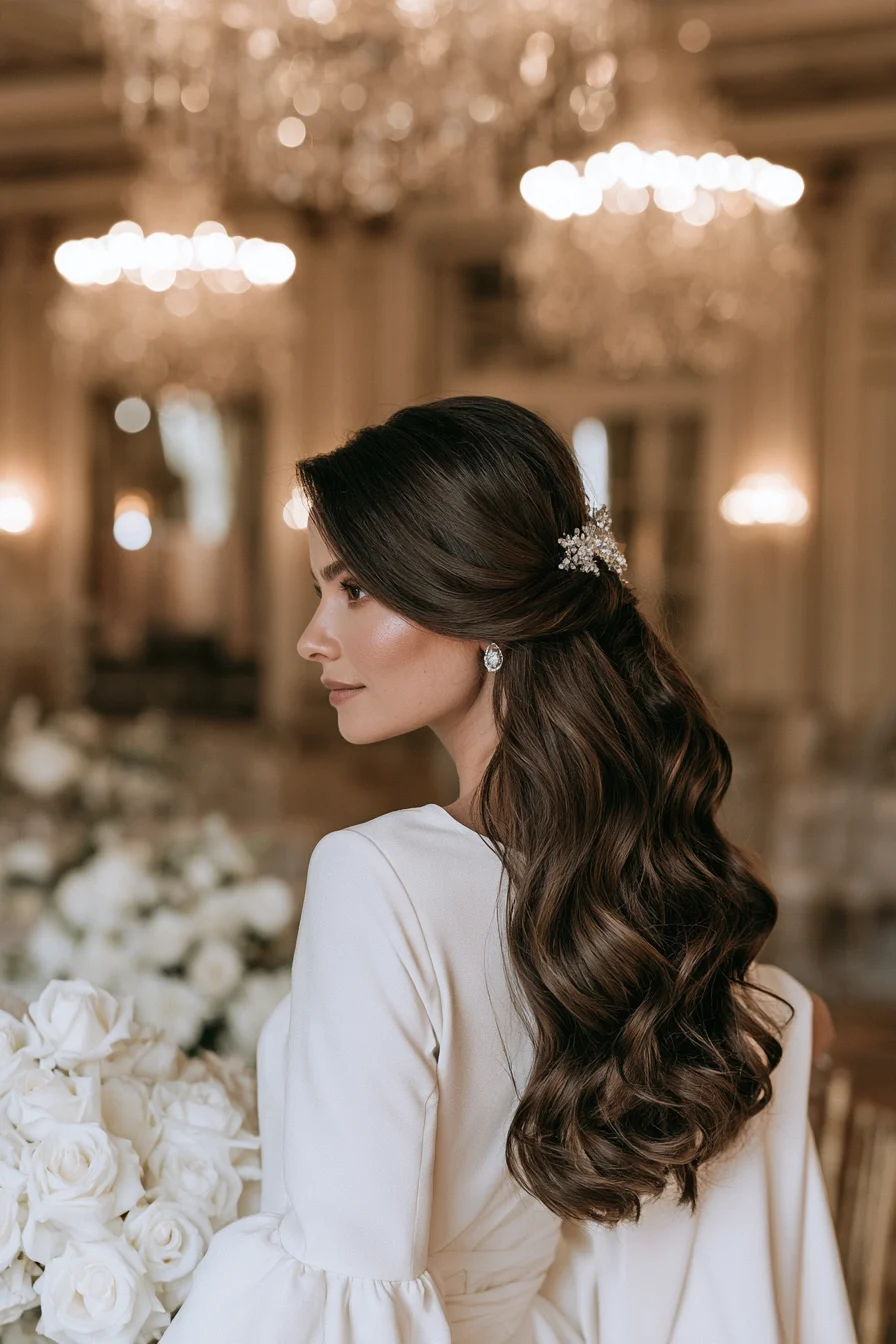 27 Stunning Bridal Hair Half Up Ideas for a Dreamy Wedding Look
