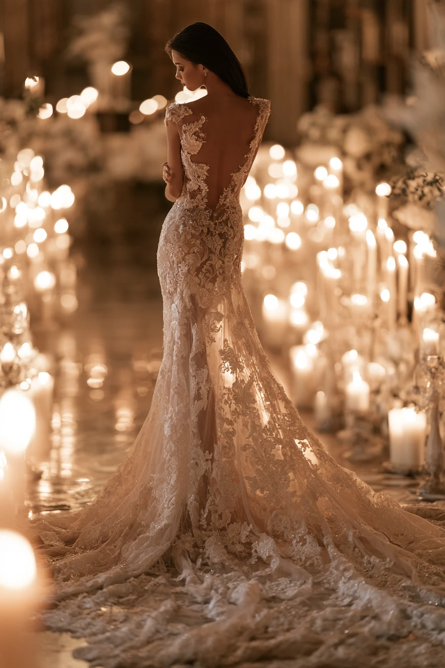 27 Stunning Open Back Wedding Dress Ideas for a Romantic Bridal Look