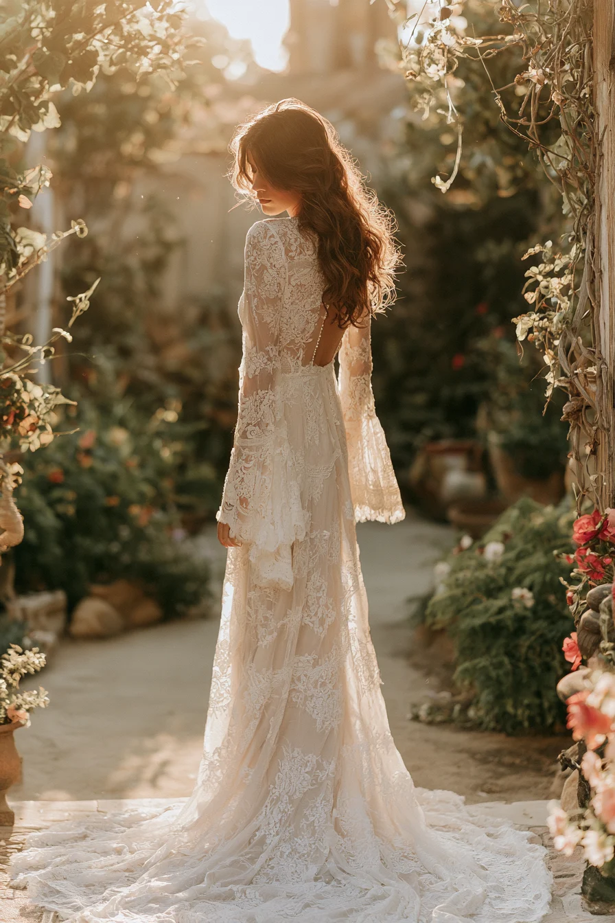 27 Stunning Open Back Wedding Dress Ideas for a Romantic Bridal Look