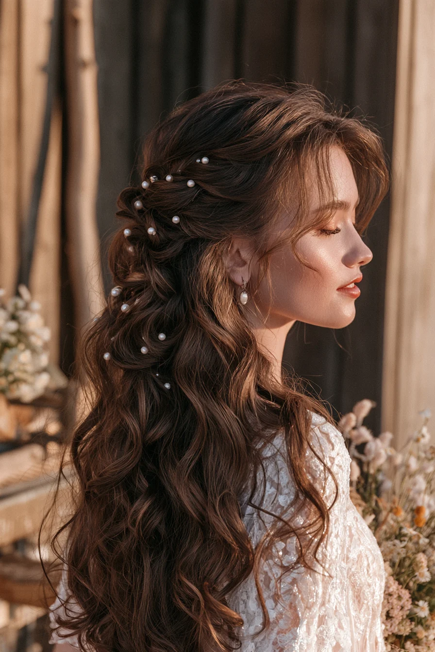 27 Stunning Bridal Hair Half Up Ideas for a Dreamy Wedding Look