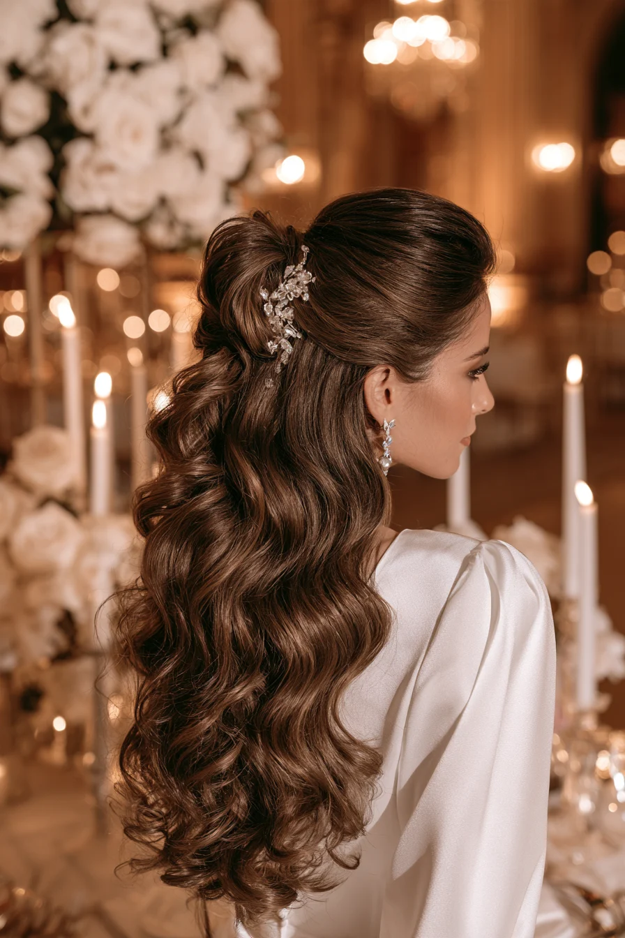 27 Stunning Bridal Hair Half Up Ideas for a Dreamy Wedding Look